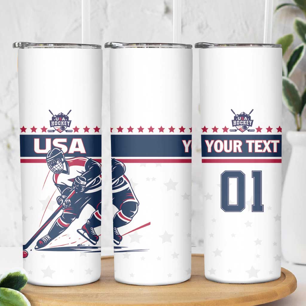 Custom USA Hockey Skinny Tumbler Team USA Champions - Wonder Print Shop