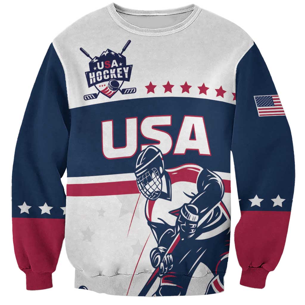Custom USA Hockey Sweatshirt Team USA Champions - Wonder Print Shop