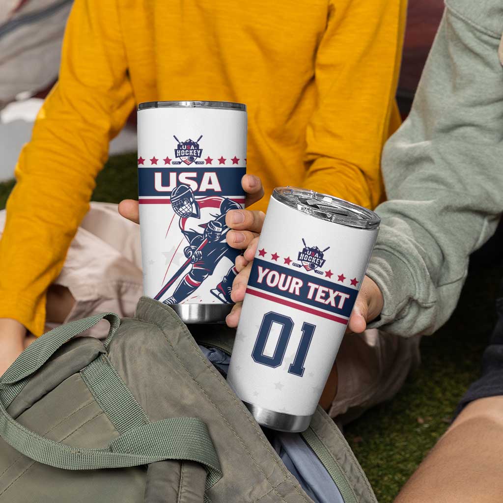 Custom USA Hockey Tumbler Cup Team USA Champions - Wonder Print Shop