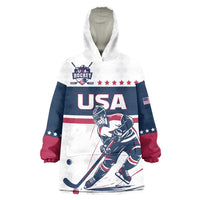 Custom USA Hockey Wearable Blanket Hoodie Team USA Champions - Wonder Print Shop