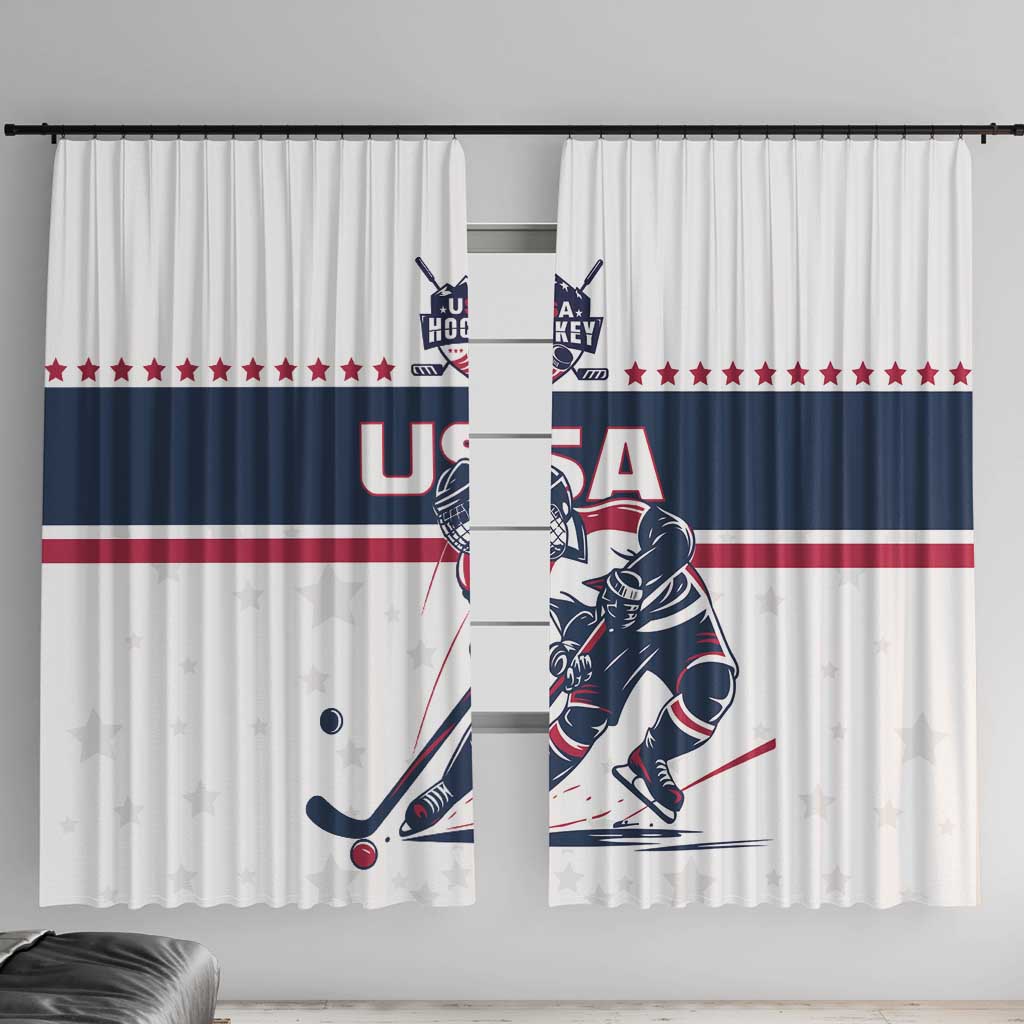 USA Hockey Window Curtain Team USA Champions - Wonder Print Shop
