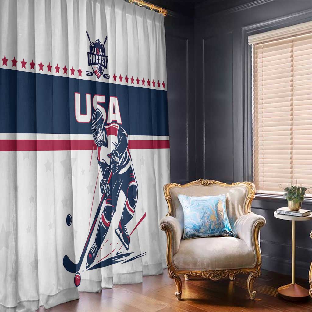 USA Hockey Window Curtain Team USA Champions - Wonder Print Shop