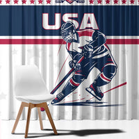 USA Hockey Window Curtain Team USA Champions - Wonder Print Shop