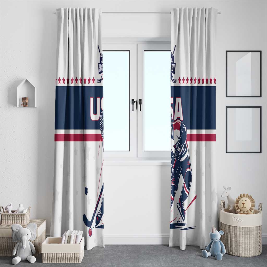 USA Hockey Window Curtain Team USA Champions - Wonder Print Shop