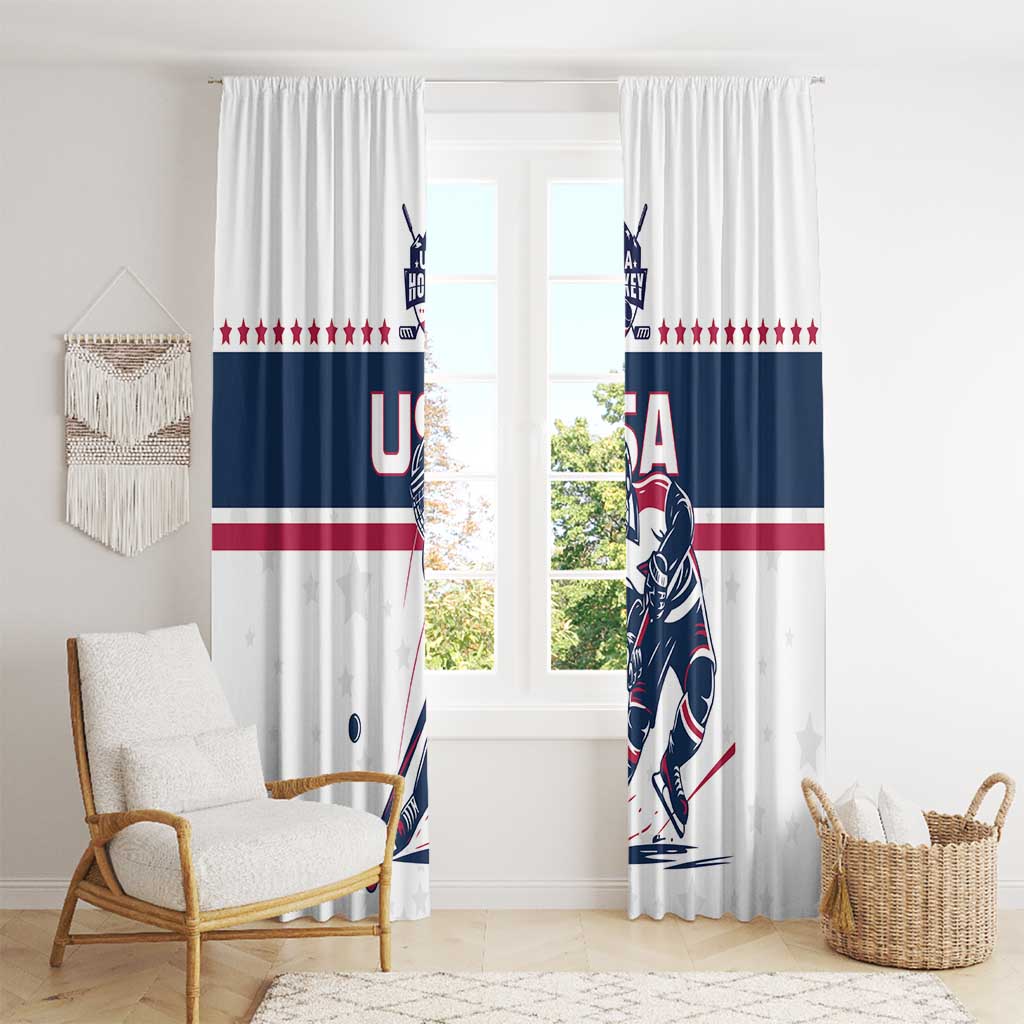 USA Hockey Window Curtain Team USA Champions - Wonder Print Shop