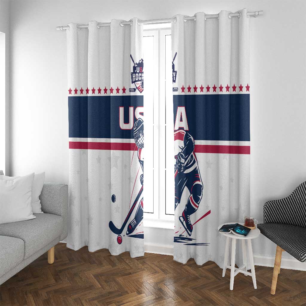 USA Hockey Window Curtain Team USA Champions - Wonder Print Shop