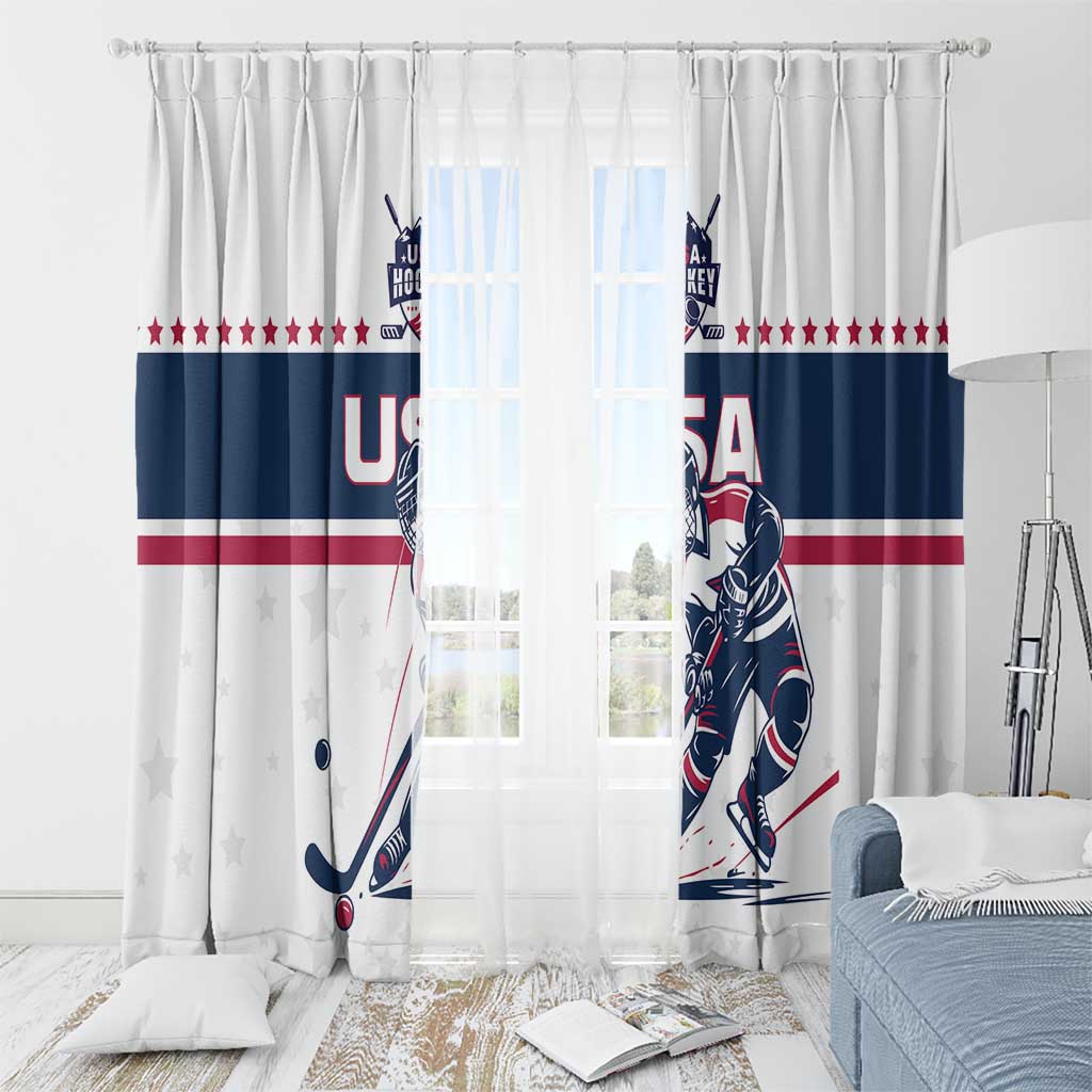 USA Hockey Window Curtain Team USA Champions - Wonder Print Shop