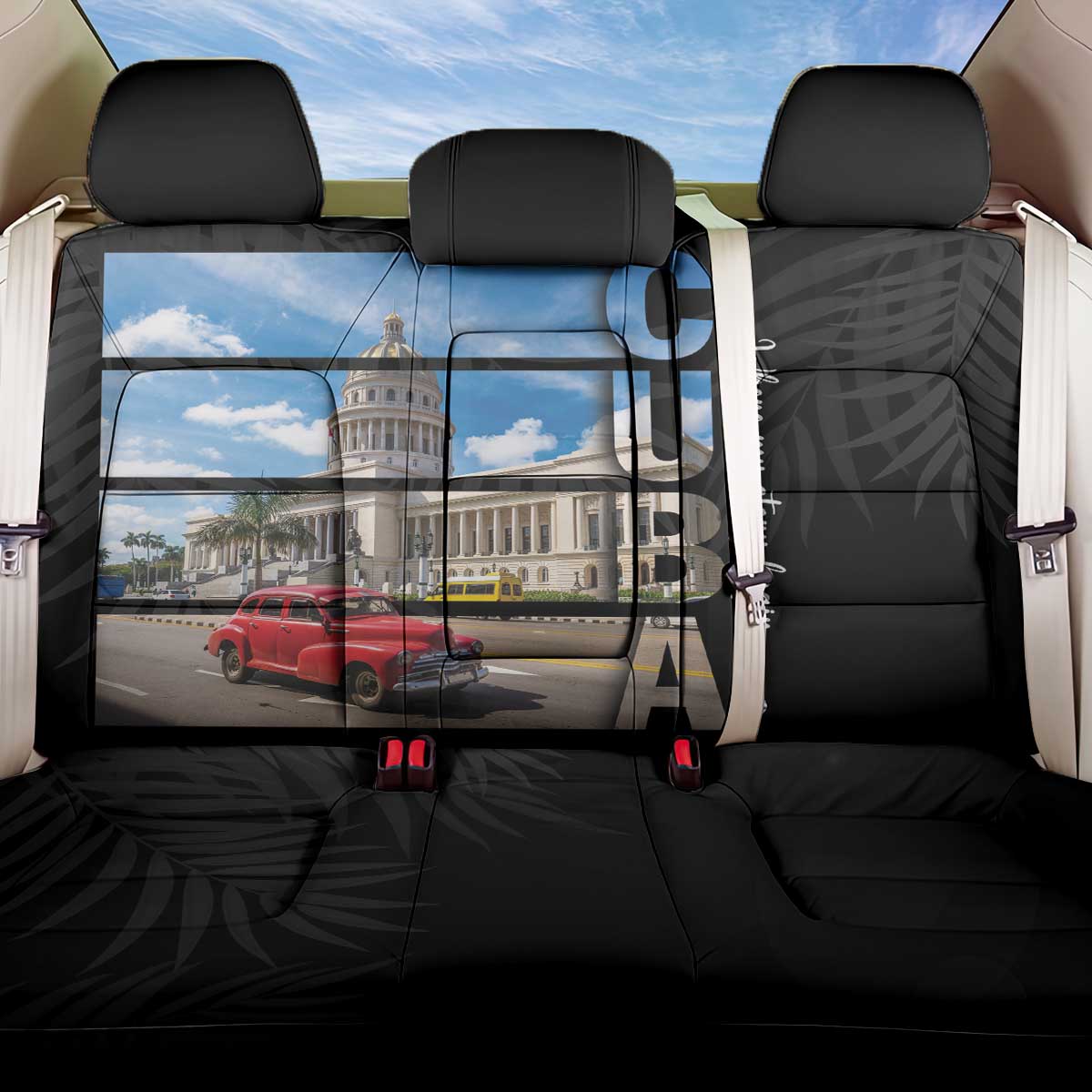 Cuba El Capitolio Back Car Seat Cover Where My Story Begin - Wonder Print Shop