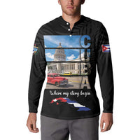 Cuba El Capitolio Button Sweatshirt Where My Story Begin - Wonder Print Shop