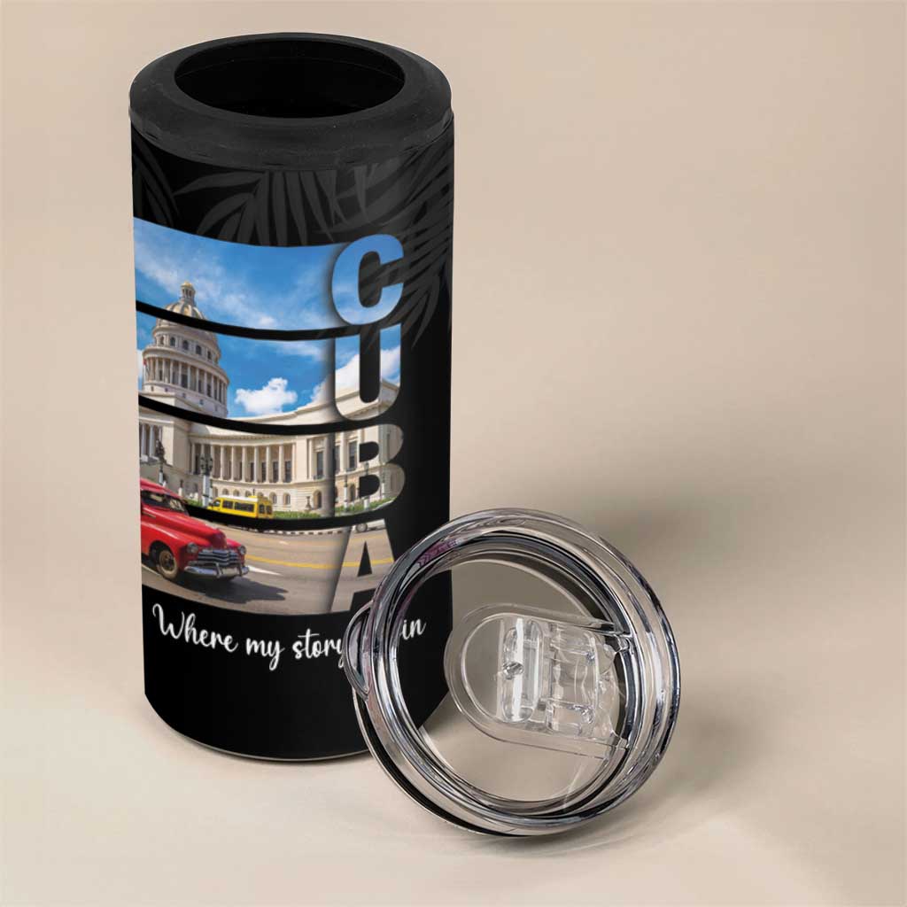 Cuba El Capitolio 4 in 1 Can Cooler Tumbler Where My Story Begin - Wonder Print Shop
