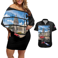 Cuba El Capitolio Couples Matching Off Shoulder Short Dress and Hawaiian Shirt Where My Story Begin - Wonder Print Shop