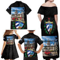Cuba El Capitolio Family Matching Off Shoulder Maxi Dress and Hawaiian Shirt Where My Story Begin - Wonder Print Shop