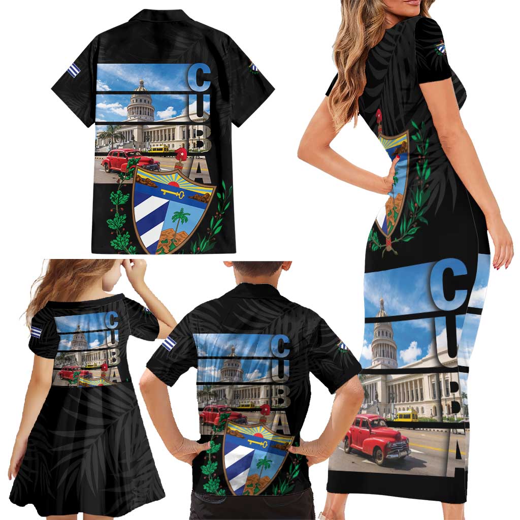 Cuba El Capitolio Family Matching Short Sleeve Bodycon Dress and Hawaiian Shirt Where My Story Begin - Wonder Print Shop