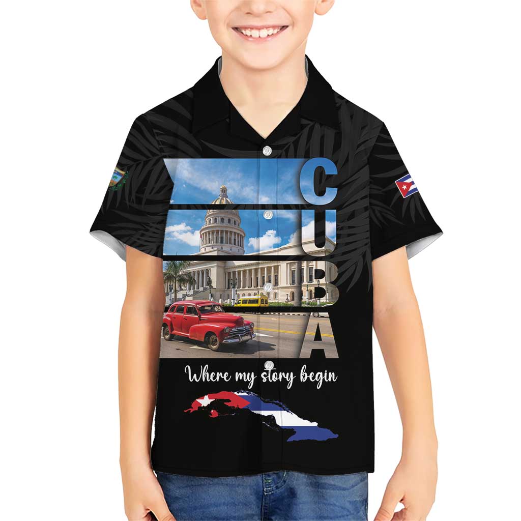 Cuba El Capitolio Family Matching Short Sleeve Bodycon Dress and Hawaiian Shirt Where My Story Begin - Wonder Print Shop