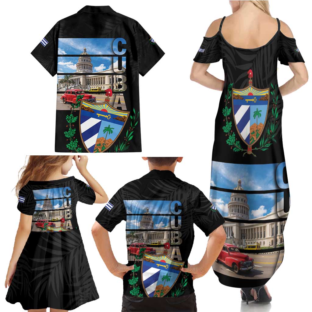 Cuba El Capitolio Family Matching Summer Maxi Dress and Hawaiian Shirt Where My Story Begin - Wonder Print Shop