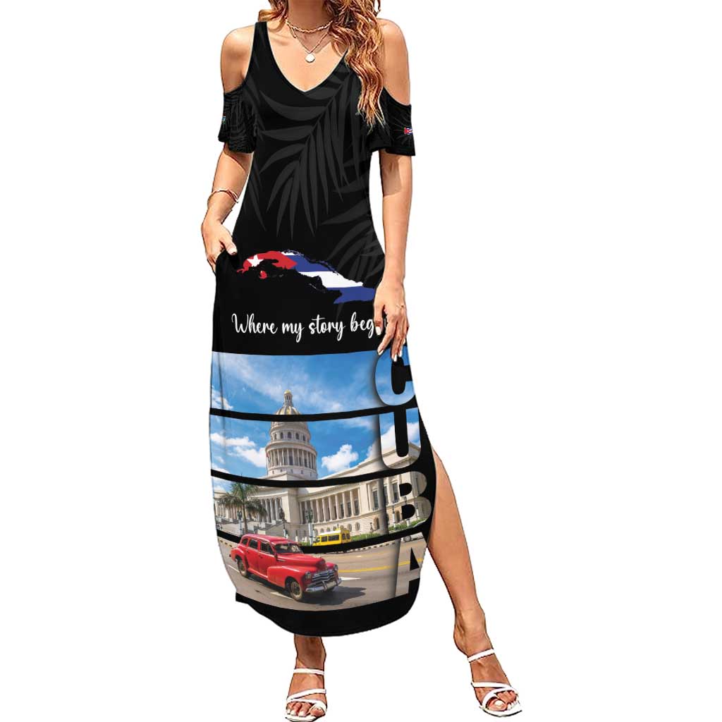 Cuba El Capitolio Family Matching Summer Maxi Dress and Hawaiian Shirt Where My Story Begin - Wonder Print Shop
