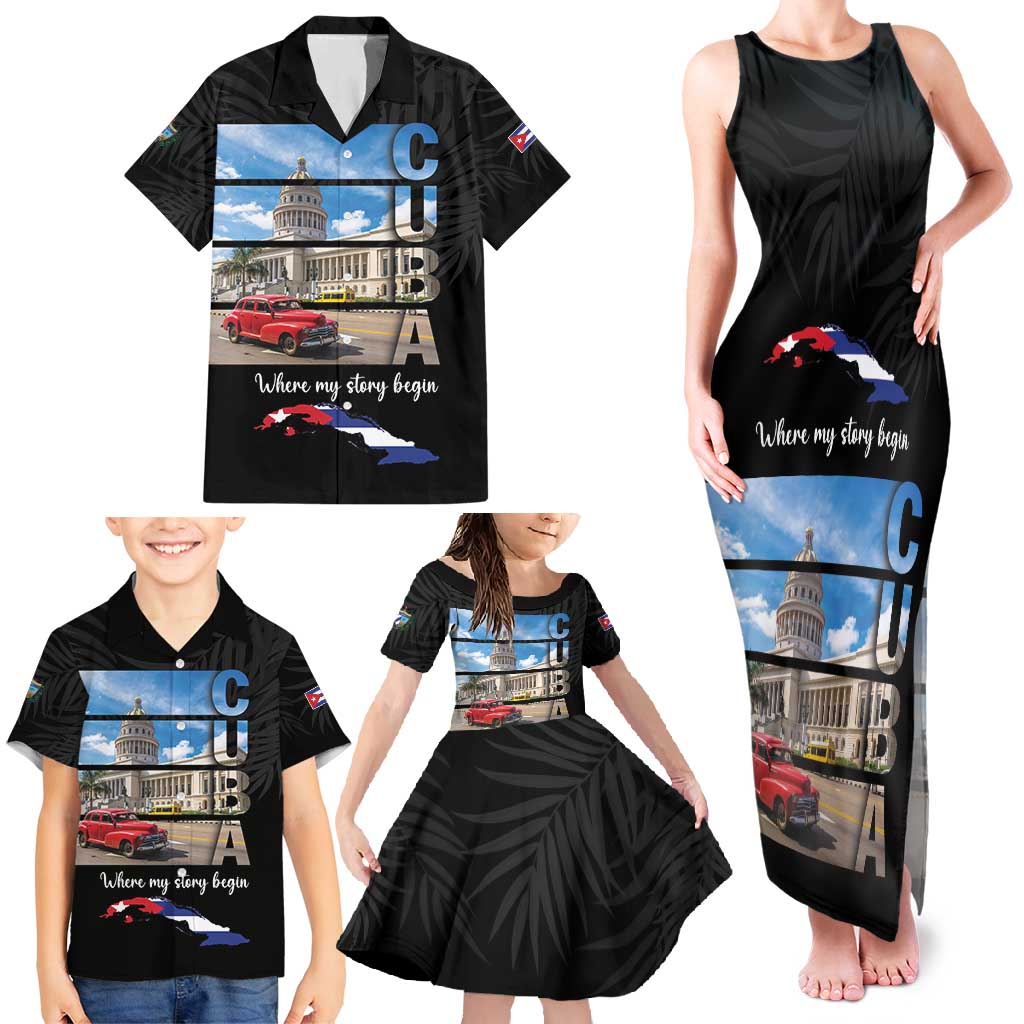 Cuba El Capitolio Family Matching Tank Maxi Dress and Hawaiian Shirt Where My Story Begin - Wonder Print Shop