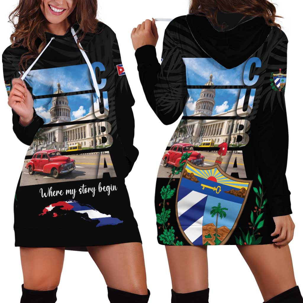Cuba El Capitolio Hoodie Dress Where My Story Begin - Wonder Print Shop