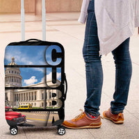 Cuba El Capitolio Luggage Cover Where My Story Begin - Wonder Print Shop