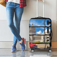 Cuba El Capitolio Luggage Cover Where My Story Begin - Wonder Print Shop