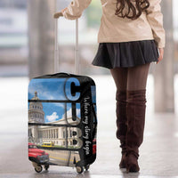 Cuba El Capitolio Luggage Cover Where My Story Begin - Wonder Print Shop