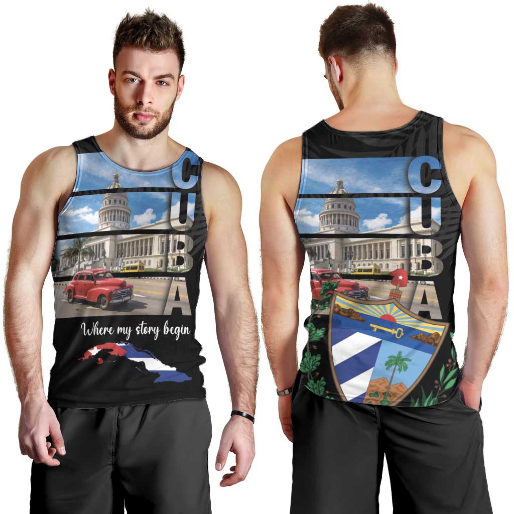 Cuba El Capitolio Men Tank Top Where My Story Begin - Wonder Print Shop