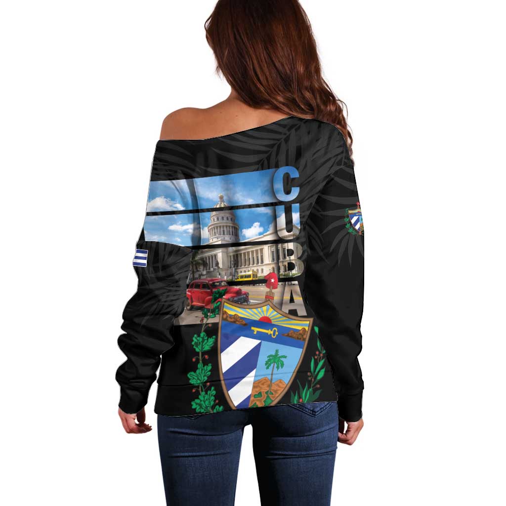 Cuba El Capitolio Off Shoulder Sweater Where My Story Begin - Wonder Print Shop