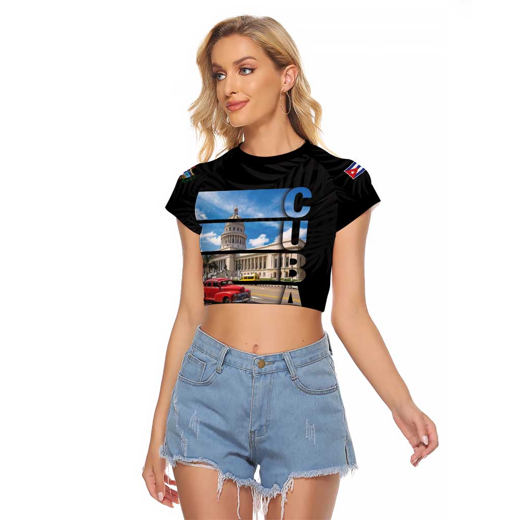 Cuba El Capitolio Raglan Cropped T Shirt Where My Story Begin - Wonder Print Shop