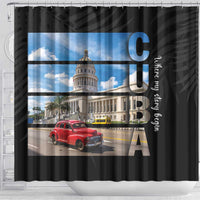 Cuba El Capitolio Shower Curtain Where My Story Begin