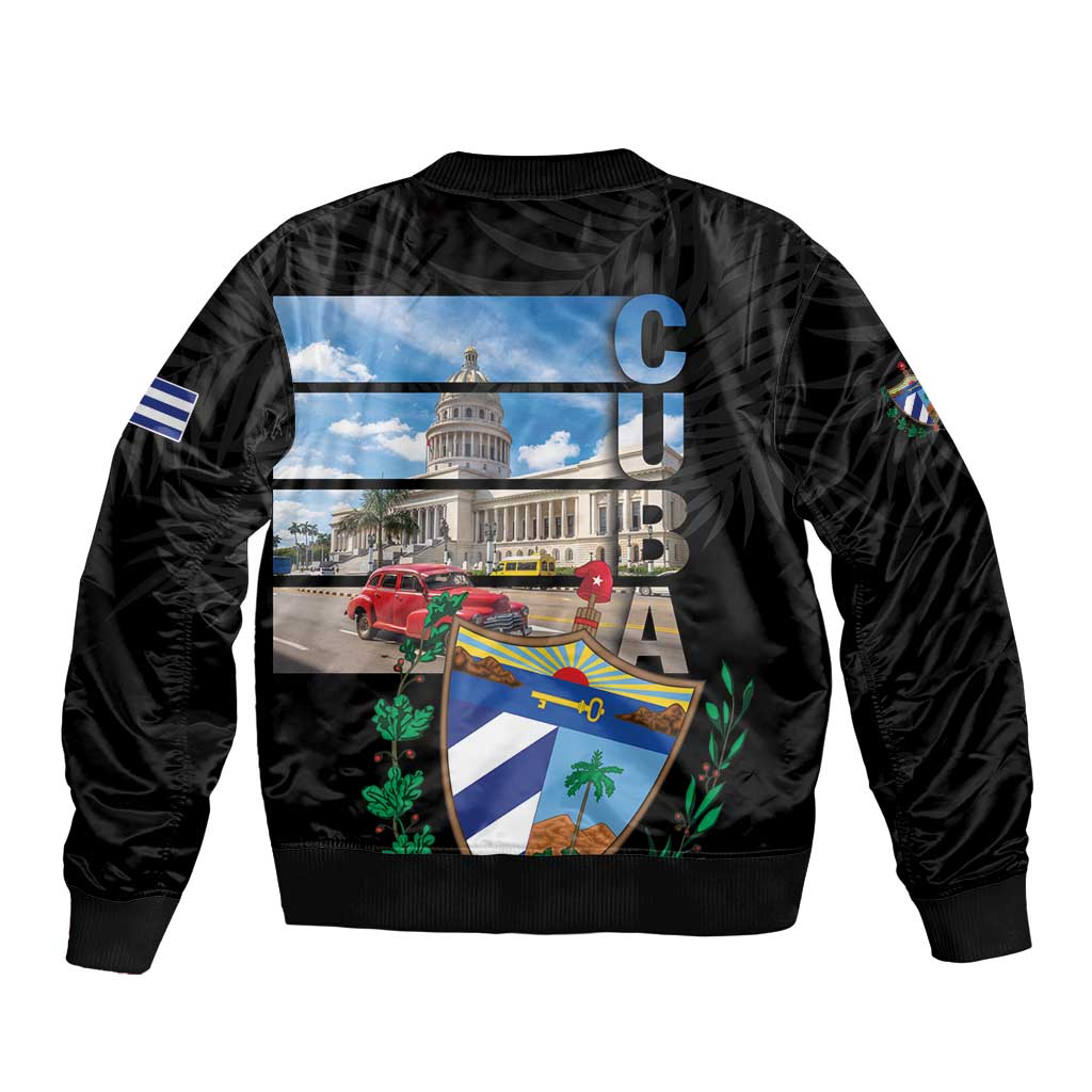 Cuba El Capitolio Sleeve Zip Bomber Jacket Where My Story Begin - Wonder Print Shop