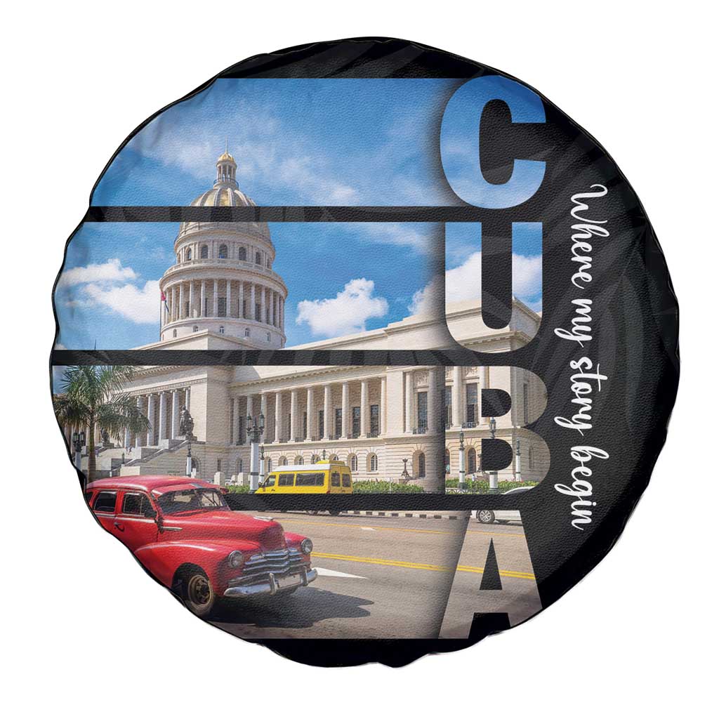Cuba El Capitolio Spare Tire Cover Where My Story Begin - Wonder Print Shop