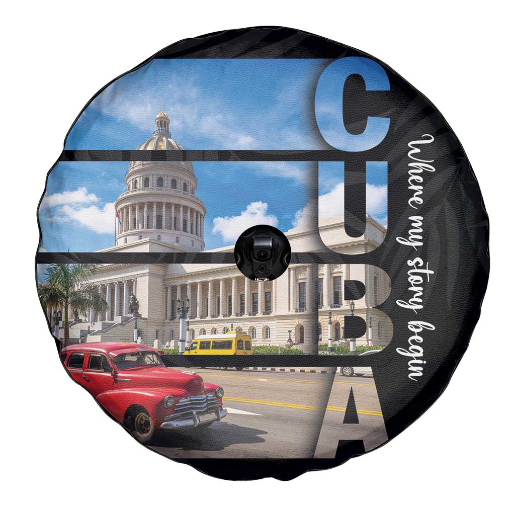 Cuba El Capitolio Spare Tire Cover Where My Story Begin - Wonder Print Shop