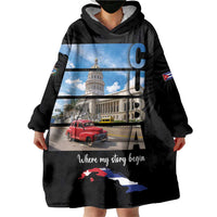 Cuba El Capitolio Wearable Blanket Hoodie Where My Story Begin - Wonder Print Shop