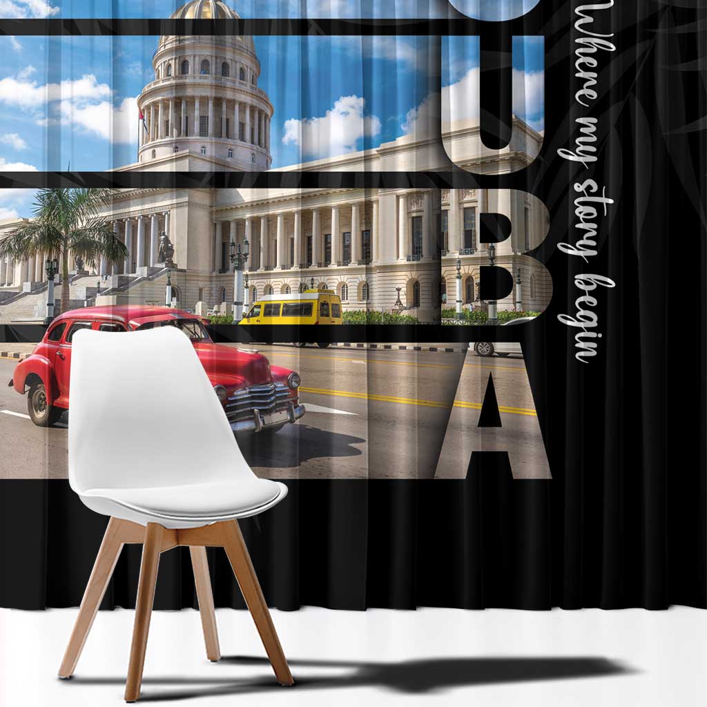 Cuba El Capitolio Window Curtain Where My Story Begin - Wonder Print Shop