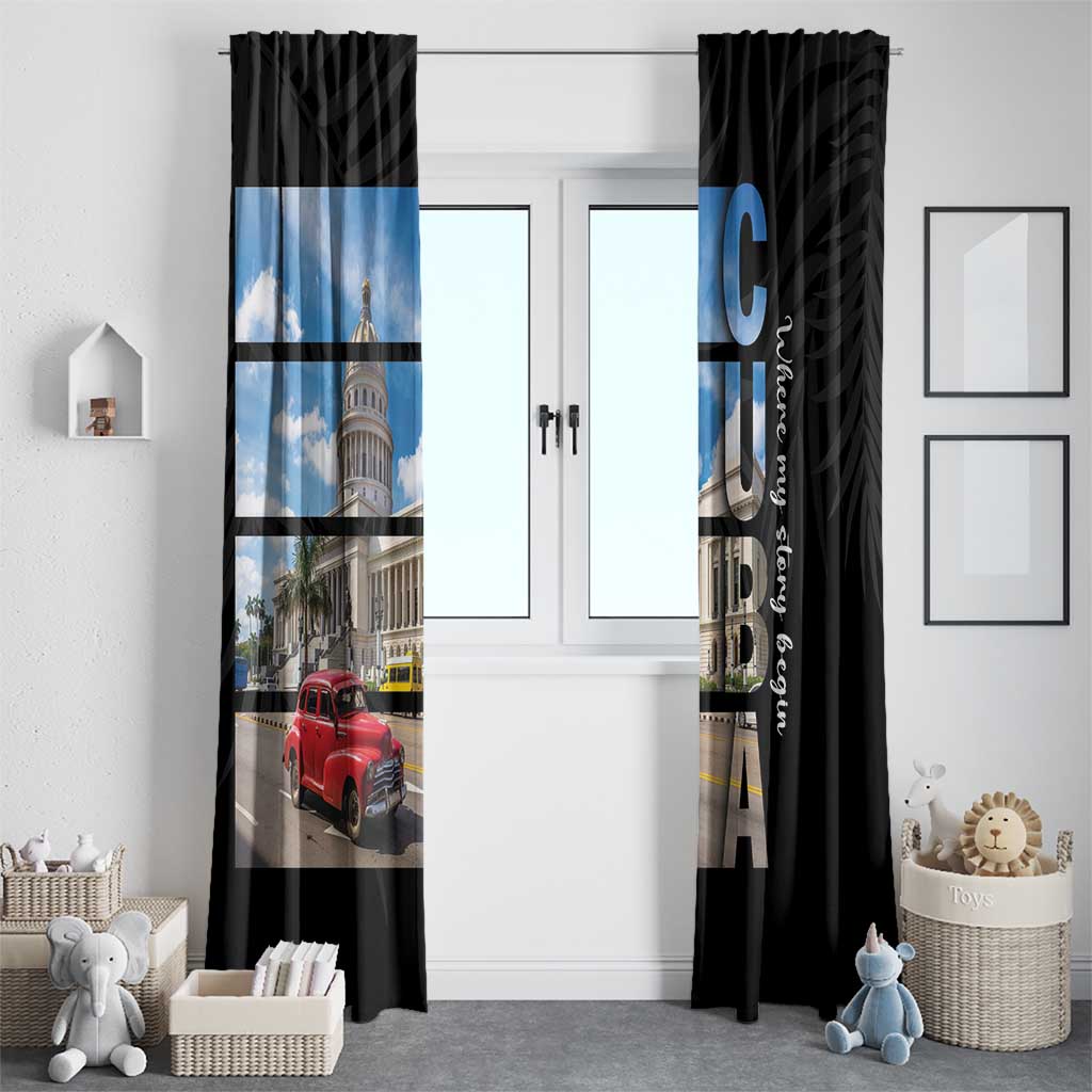 Cuba El Capitolio Window Curtain Where My Story Begin - Wonder Print Shop