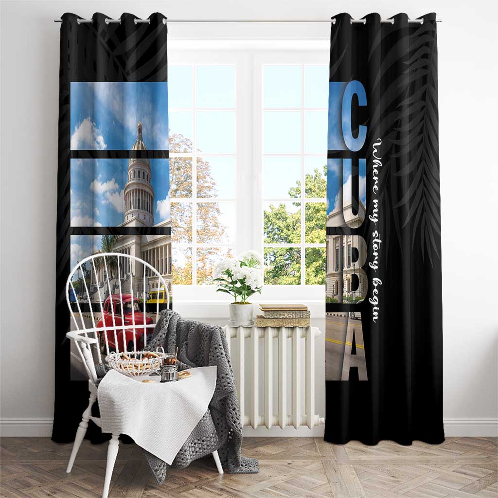Cuba El Capitolio Window Curtain Where My Story Begin - Wonder Print Shop
