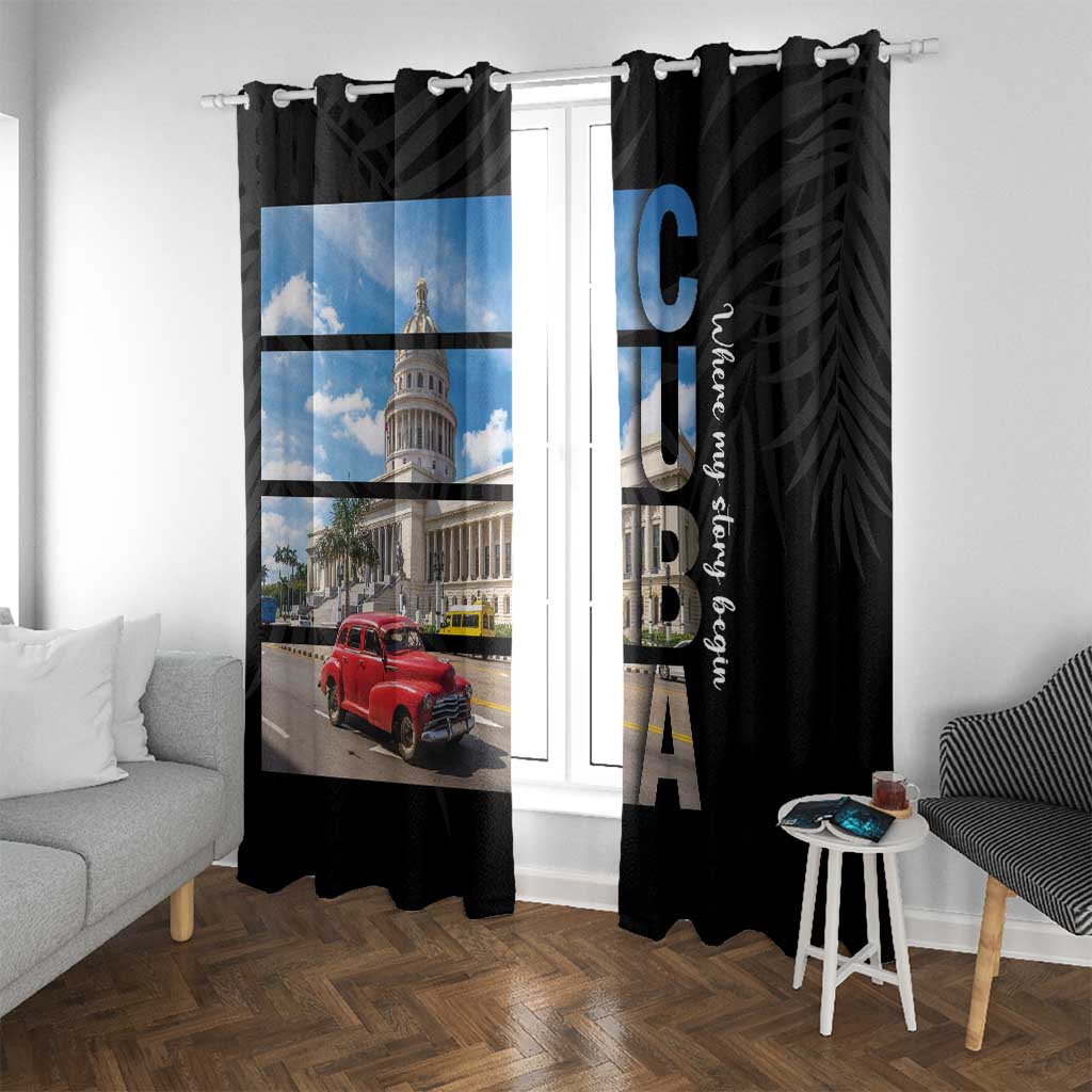 Cuba El Capitolio Window Curtain Where My Story Begin - Wonder Print Shop