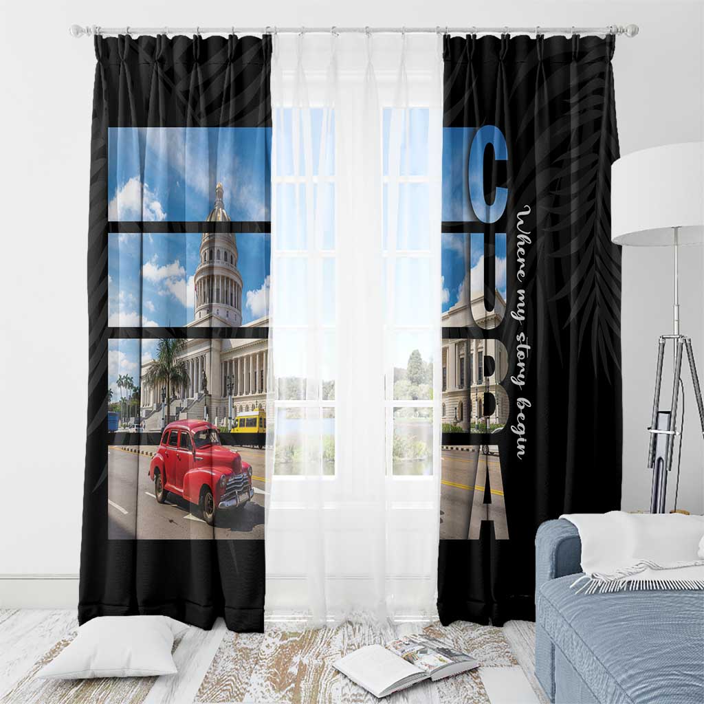 Cuba El Capitolio Window Curtain Where My Story Begin - Wonder Print Shop