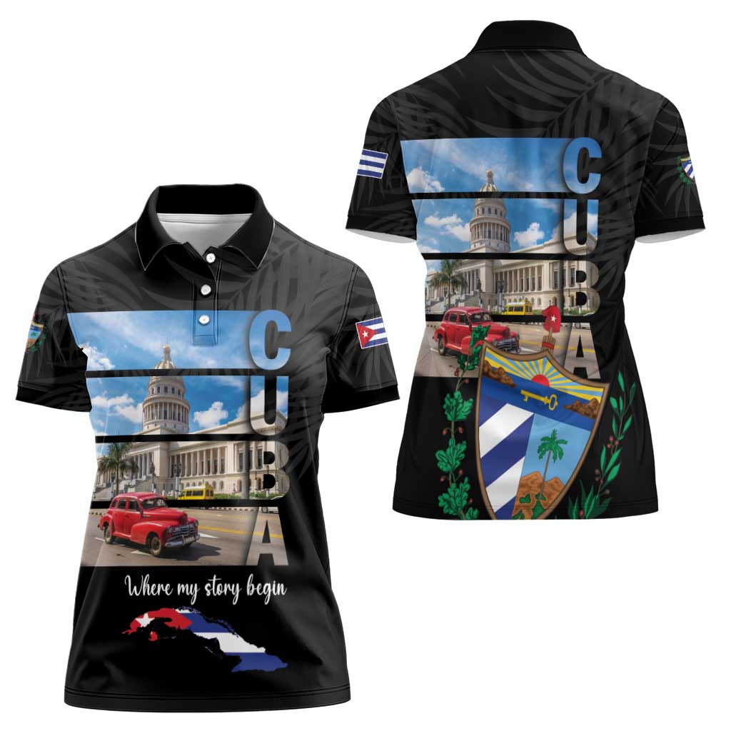 Cuba El Capitolio Women Polo Shirt Where My Story Begin - Wonder Print Shop