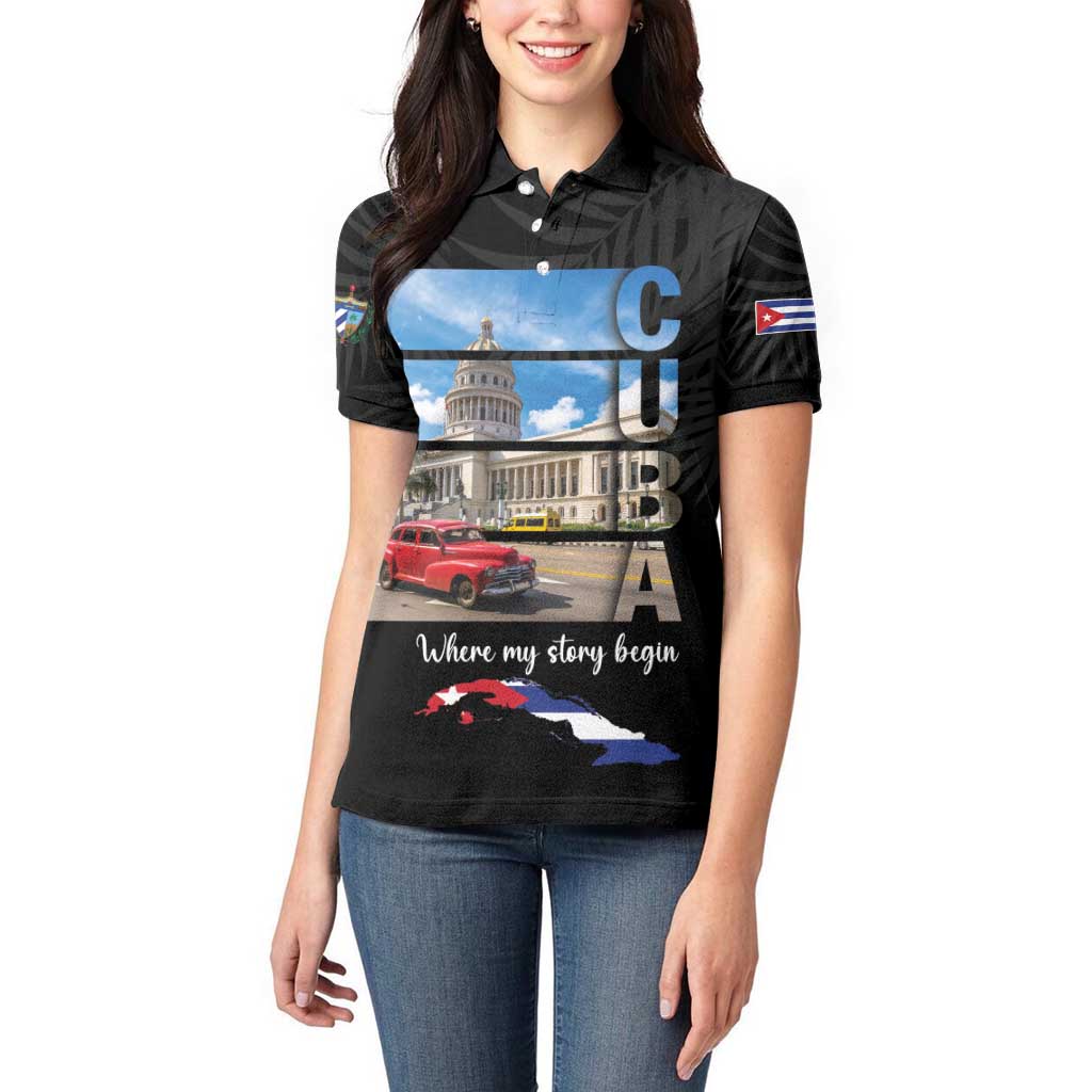 Cuba El Capitolio Women Polo Shirt Where My Story Begin - Wonder Print Shop
