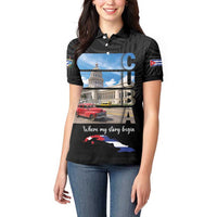 Cuba El Capitolio Women Polo Shirt Where My Story Begin - Wonder Print Shop