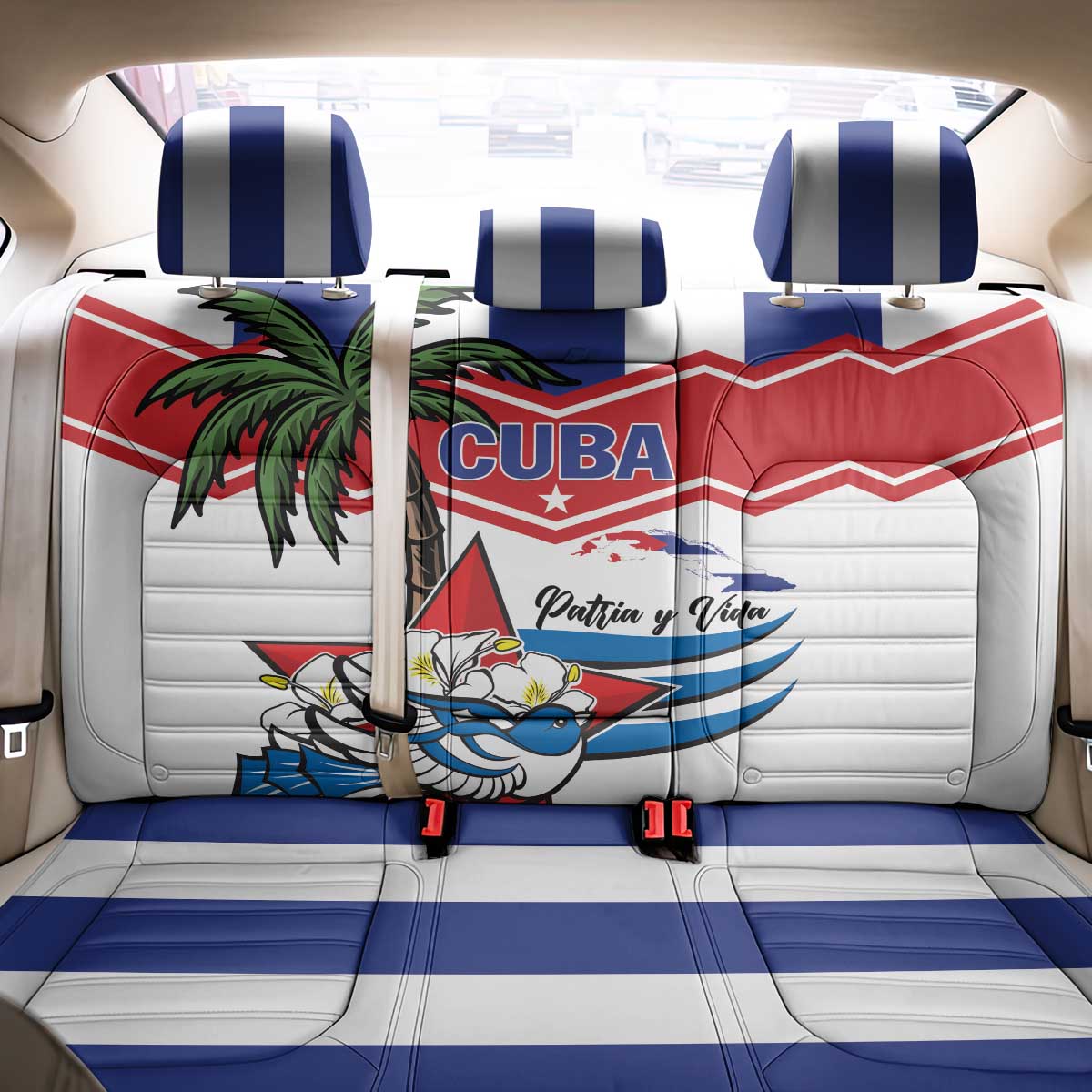 Cuba Patria Y Vida Back Car Seat Cover Cuban Trogon Unique - Wonder Print Shop