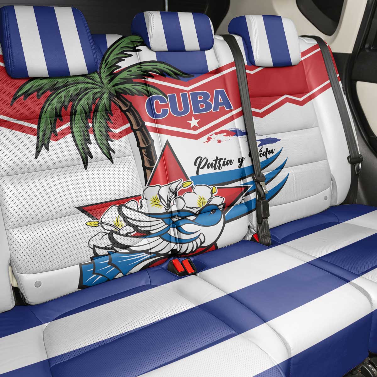 Cuba Patria Y Vida Back Car Seat Cover Cuban Trogon Unique - Wonder Print Shop