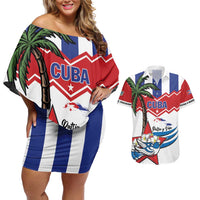 Cuba Patria Y Vida Couples Matching Off Shoulder Short Dress and Hawaiian Shirt Cuban Trogon Unique - Wonder Print Shop