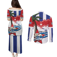 Cuba Patria Y Vida Couples Matching Puletasi and Long Sleeve Button Shirt Cuban Trogon Unique - Wonder Print Shop