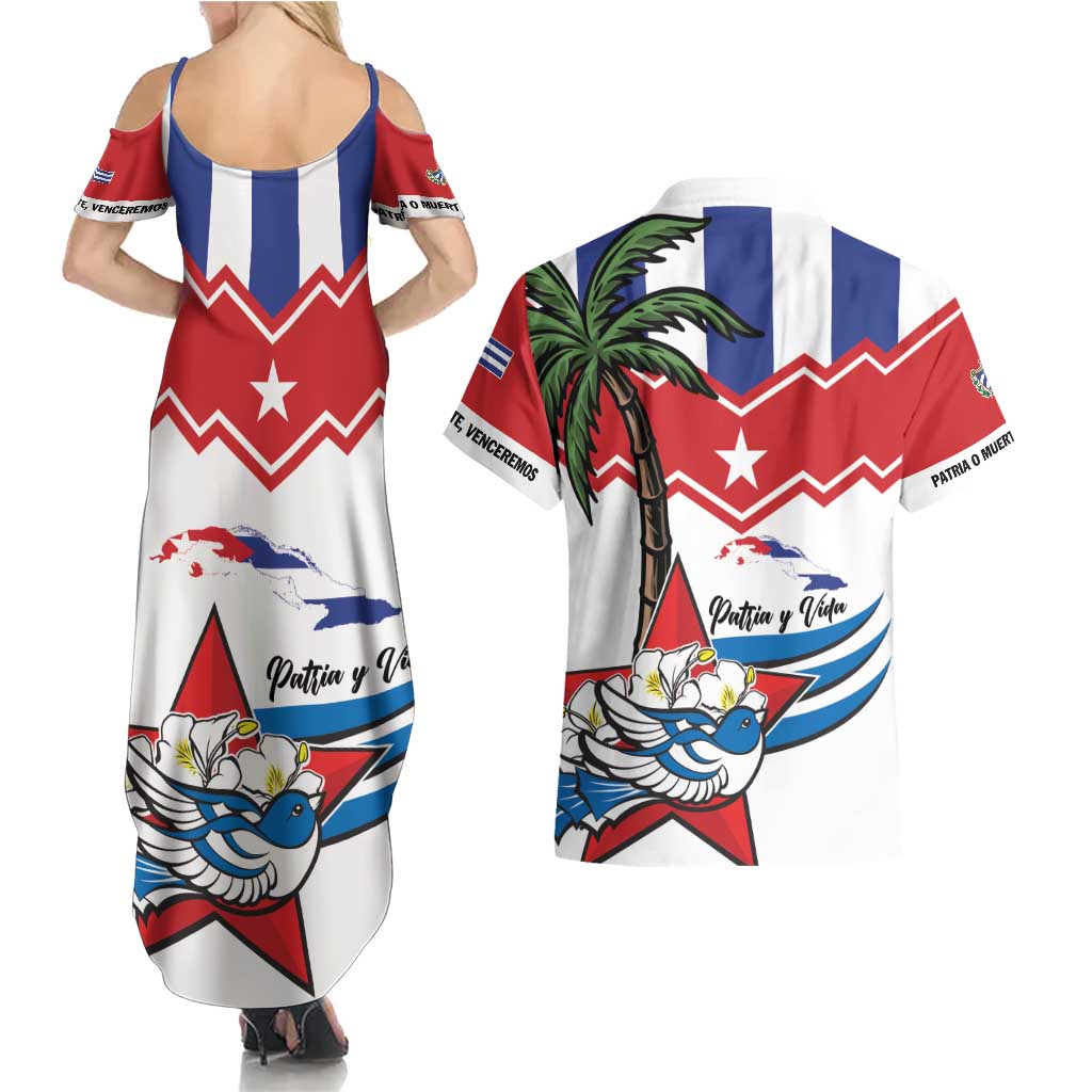 Cuba Patria Y Vida Couples Matching Summer Maxi Dress and Hawaiian Shirt Cuban Trogon Unique - Wonder Print Shop