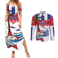 Cuba Patria Y Vida Couples Matching Summer Maxi Dress and Long Sleeve Button Shirt Cuban Trogon Unique - Wonder Print Shop