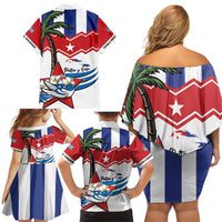 Cuba Patria Y Vida Family Matching Off Shoulder Short Dress and Hawaiian Shirt Cuban Trogon Unique - Wonder Print Shop