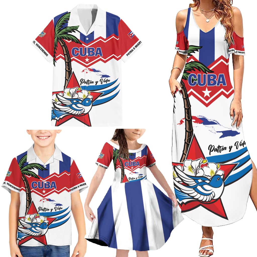 Cuba Patria Y Vida Family Matching Summer Maxi Dress and Hawaiian Shirt Cuban Trogon Unique - Wonder Print Shop
