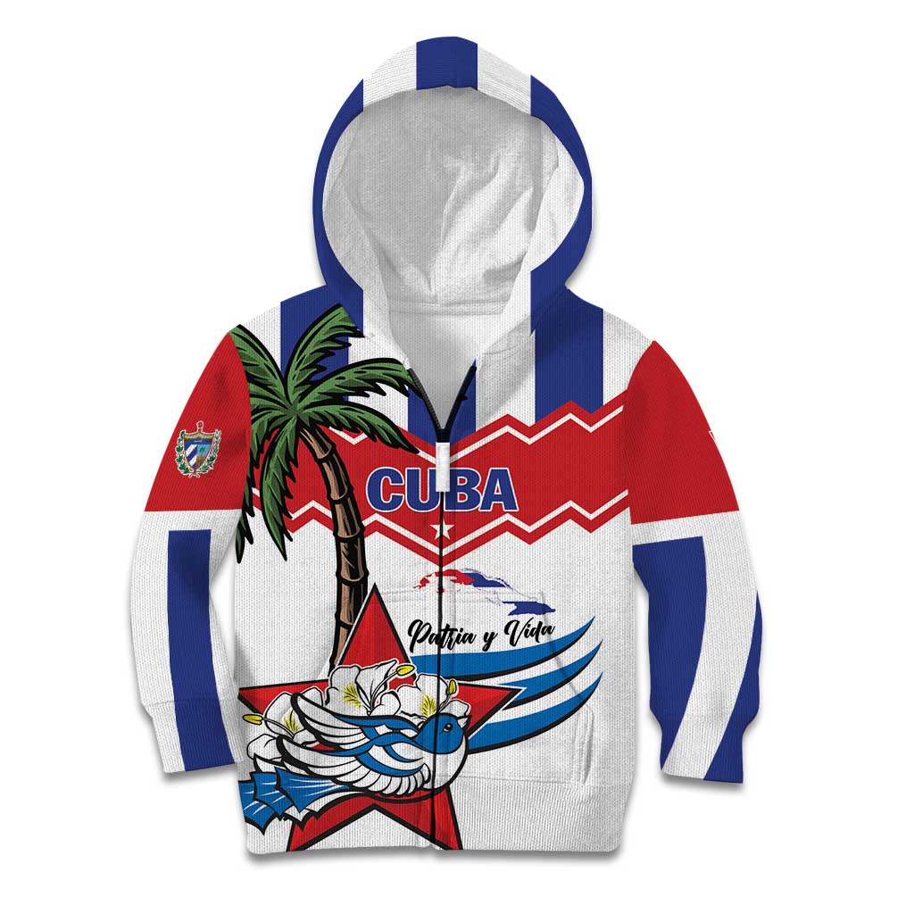 Cuba Patria Y Vida Kid Hoodie Cuban Trogon Unique - Wonder Print Shop